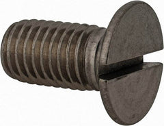 Value Collection - M12x1.75 Metric Coarse, 25mm OAL Slotted Drive Machine Screw - Flat Head, Grade 18-8 & A2 Stainless Steel, Uncoated, Without Washer - Exact Tool & Supply