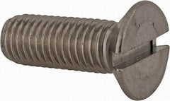Value Collection - M12x1.75 Metric Coarse, 35mm OAL Slotted Drive Machine Screw - Flat Head, Grade 18-8 & A2 Stainless Steel, Uncoated, Without Washer - Exact Tool & Supply