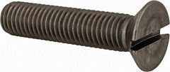Value Collection - M12x1.75 Metric Coarse, 55mm OAL Slotted Drive Machine Screw - Flat Head, Grade 18-8 & A2 Stainless Steel, Uncoated, Without Washer - Exact Tool & Supply