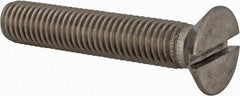 Value Collection - M12x1.75 Metric Coarse, 65mm OAL Slotted Drive Machine Screw - Flat Head, Grade 18-8 & A2 Stainless Steel, Uncoated, Without Washer - Exact Tool & Supply