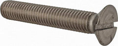 Value Collection - M12x1.75 Metric Coarse, 70mm OAL Slotted Drive Machine Screw - Flat Head, Grade 18-8 & A2 Stainless Steel, Uncoated, Without Washer - Exact Tool & Supply