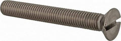Value Collection - M12x1.75 Metric Coarse, 90mm OAL Slotted Drive Machine Screw - Flat Head, Grade 18-8 & A2 Stainless Steel, Uncoated, Without Washer - Exact Tool & Supply