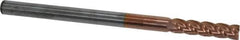 Accupro - 1/4", 1" LOC, 1/4" Shank Diam, 4" OAL, 4 Flute, Solid Carbide Square End Mill - Single End, TiCN Finish, Spiral Flute, 40° Helix, Centercutting, Right Hand Cut, Right Hand Flute - Exact Tool & Supply