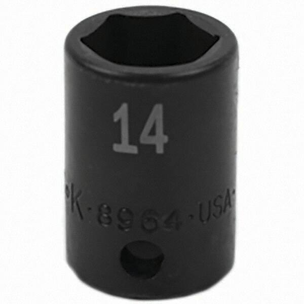 SK - Impact Socket - 3/8"DR 14MM IMPACT SOCKET - Exact Tool & Supply