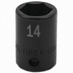 SK - Impact Socket - 3/8"DR 14MM IMPACT SOCKET - Exact Tool & Supply