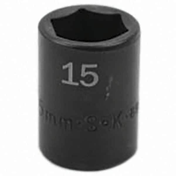 SK - Impact Socket - 3/8"DR 15MM IMPACT SOCKET - Exact Tool & Supply