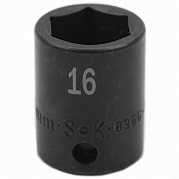 SK - Impact Socket - 3/8"DR 16MM IMPACT SOCKET - Exact Tool & Supply