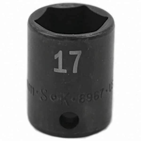 SK - Impact Socket - 3/8"DR 17MM IMPACT SOCKET - Exact Tool & Supply