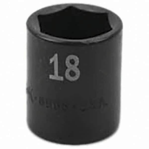 SK - Impact Socket - 3/8"DR 18MM IMPACT SOCKET - Exact Tool & Supply