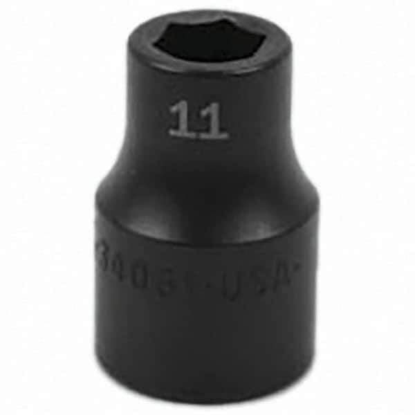 SK - Impact Socket - 1/2"DR 11MM IMPACT SOCKET - Exact Tool & Supply