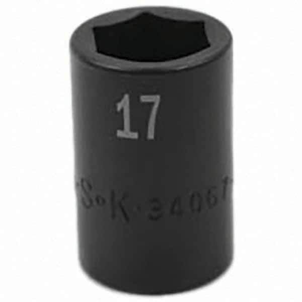 SK - Impact Socket - 1/2"DR 17MM IMPACT SOCKET - Exact Tool & Supply