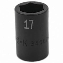 SK - Impact Socket - 1/2"DR 17MM IMPACT SOCKET - Exact Tool & Supply