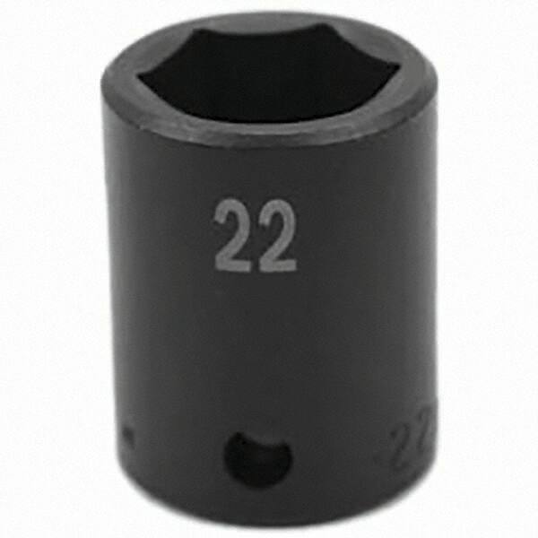 SK - Impact Socket - 1/2"DR 22MM IMPACT SOCKET - Exact Tool & Supply