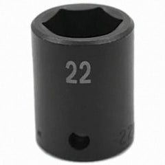 SK - Impact Socket - 1/2"DR 22MM IMPACT SOCKET - Exact Tool & Supply