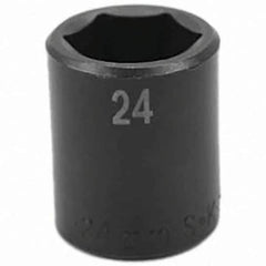 SK - Impact Socket - 1/2"DR 24MM IMPACT SOCKET - Exact Tool & Supply