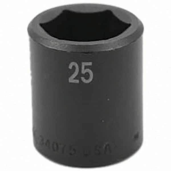 SK - Impact Socket - 1/2"DR 25MM IMPACT SOCKET - Exact Tool & Supply