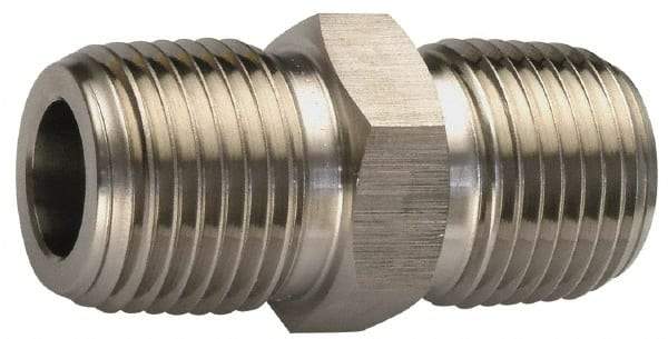 Ham-Let - 3/4" Internal Brass Hex Nipple - 3600 PSI, MNPT x MNPT - Exact Tool & Supply