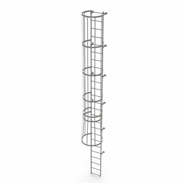TRI-ARC - Rolling & Wall Mounted Ladders & Platforms Type: Fixed Ladder Style: Safety Cage - Exact Tool & Supply