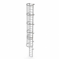 TRI-ARC - Rolling & Wall Mounted Ladders & Platforms Type: Fixed Ladder Style: Safety Cage - Exact Tool & Supply