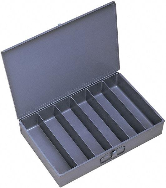 Durham - 18 Inches Wide x 3 Inches High x 12 Inches Deep Compartment Box - Steel , 6 Compartments - Exact Tool & Supply