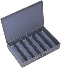 Durham - 18 Inches Wide x 3 Inches High x 12 Inches Deep Compartment Box - Steel , 6 Compartments - Exact Tool & Supply