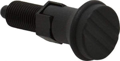 Gibraltar - M10x1, 15mm Thread Length, 5mm Plunger Diam, Lockout Knob Handle Indexing Plunger - Plunger Style C, 17mm Body Length, 47mm OAL, Steel - Exact Tool & Supply