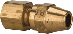Parker - 1/2" OD, Brass Female Connector - 400 Max Working psi, -65 to 250°F, Comp x FNPT Ends - Exact Tool & Supply