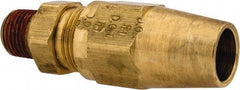 Parker - 3/8" OD, Brass Male Connector - 400 Max Working psi, -65 to 250°F, Comp x MNPT Ends - Exact Tool & Supply