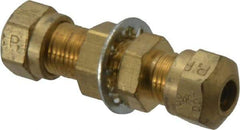 Parker - 1/4" OD, Brass Union - 150 Max Working psi, -40 to 200°F, Comp x Comp Ends - Exact Tool & Supply