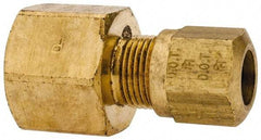 Parker - 3/8" OD, Brass Female Connector - 150 Max Working psi, -40 to 200°F, Comp x FNPT Ends - Exact Tool & Supply