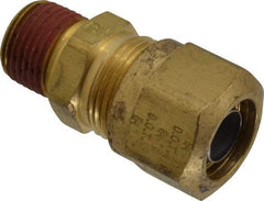 Parker - 5/8" OD, Brass Male Connector - 150 Max Working psi, -40 to 200°F, Comp x MNPT Ends - Exact Tool & Supply