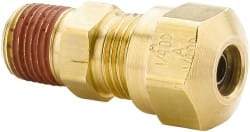 Parker - 3/4" OD, Brass Male Connector - 150 Max Working psi, -40 to 200°F, Comp x MNPT Ends - Exact Tool & Supply