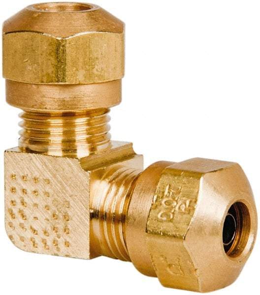 Parker - 5/8" OD, Brass Union Elbow - 150 Max Working psi, -40 to 200°F, Comp x Comp Ends - Exact Tool & Supply