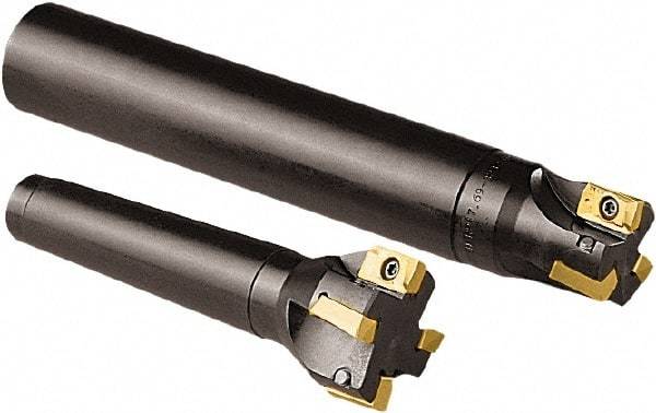 Seco - 25mm Cut Diam, 15mm Max Depth of Cut, 25mm Shank Diam, 165mm OAL, Indexable Square Shoulder End Mill - AP.. 1604.. Inserts, Cylindrical Shank, 90° Lead Angle - Exact Tool & Supply