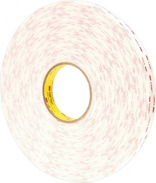 3M - 36 Yd Acrylic Adhesive Double Sided Tape - 45 mil Thick, Foam Liner - Exact Tool & Supply