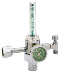 Harris Products - 320 CGA Inlet Connection, Female Fitting, 70 Max psi, Carbon Dioxide Welding Regulator - 5/8-18 Thread, Right Hand Rotation - Exact Tool & Supply