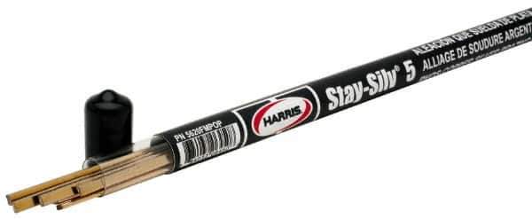 Harris Welco - 18 Inch Long, 1/8 Inch Diameter, Bare Coated, Phosphorus Copper, TIG Welding and Brazing Rod - 1/4 Lb. - Exact Tool & Supply