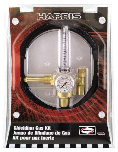 Harris Products - 320 CGA Inlet Connection, Female Fitting, 70 Max psi, Argon Welding Regulator - 5/8-18 Thread, Right Hand Rotation - Exact Tool & Supply