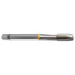 1-1/4-7 2B 4-Flute Cobalt Yellow Ring Spiral Point Plug Tap-Bright - Exact Tool & Supply