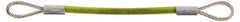 Jergens - 20" Long, Stainless Steel Cable Loop & Loop End, Quick Release Pin Lanyard - 1/16" Cable Diam, Nylon Cable - Exact Tool & Supply