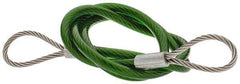 Jergens - 16" Long, Stainless Steel Cable Loop & Loop End, Quick Release Pin Lanyard - 1/16" Cable Diam, Nylon Cable - Exact Tool & Supply