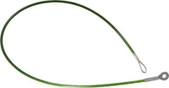 Jergens - 20" Long, Stainless Steel Cable Loop & Eye End, Quick Release Pin Lanyard - 1/16" Cable Diam, 3/16" Hole Diam, Nylon Cable - Exact Tool & Supply