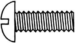 Value Collection - 3/8-16 UNC, 3" Length Under Head Slotted Drive Machine Screw - Round Head, Grade 18-8 Stainless Steel, Uncoated, Without Washer - Exact Tool & Supply