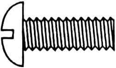 Value Collection - 3/8-16 UNC, 7/8" Length Under Head Slotted Drive Machine Screw - Round Head, Grade 2 Alloy Steel, Zinc-Plated Finish, Without Washer - Exact Tool & Supply