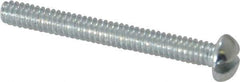 Value Collection - #2-56 UNC, 3/4" Length Under Head Slotted Drive Machine Screw - Round Head, Alloy Steel, Zinc-Plated Finish, Without Washer - Exact Tool & Supply