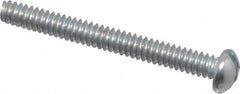 Value Collection - #4-40 UNC, 1" Length Under Head Slotted Drive Machine Screw - Round Head, Grade J82 Steel, Zinc-Plated Finish, Without Washer - Exact Tool & Supply