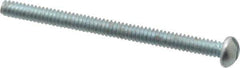 Value Collection - #4-40 UNC, 1-1/2" Length Under Head Slotted Drive Machine Screw - Round Head, Alloy Steel, Zinc-Plated Finish, Without Washer - Exact Tool & Supply
