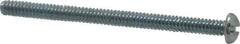 Value Collection - #6-32 UNC, 2" Length Under Head Slotted Drive Machine Screw - Round Head, Alloy Steel, Zinc-Plated Finish, Without Washer - Exact Tool & Supply