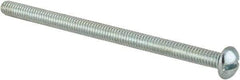 Value Collection - #8-32 UNC, 2-3/4" Length Under Head Slotted Drive Machine Screw - Round Head, Alloy Steel, Zinc-Plated Finish, Without Washer - Exact Tool & Supply