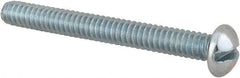 Value Collection - #10-24 UNC, 1-3/4" Length Under Head Slotted Drive Machine Screw - Round Head, Alloy Steel, Zinc-Plated Finish, Without Washer - Exact Tool & Supply